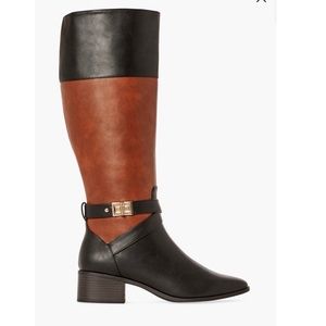 Black and brown boots